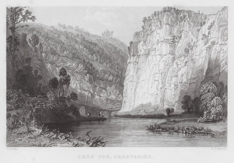 Chee Tor, Derbyshire by Thomas (after) Allom