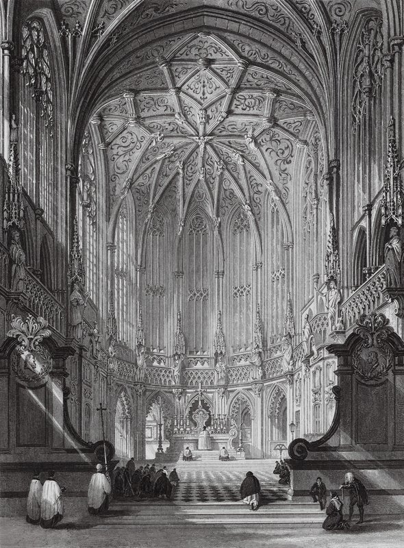 Church of St James, Liege by Thomas (after) Allom