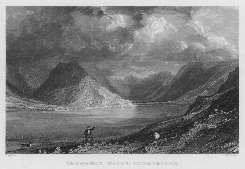 Crummock Water, Cumberland (engraving) by Thomas (after) Allom