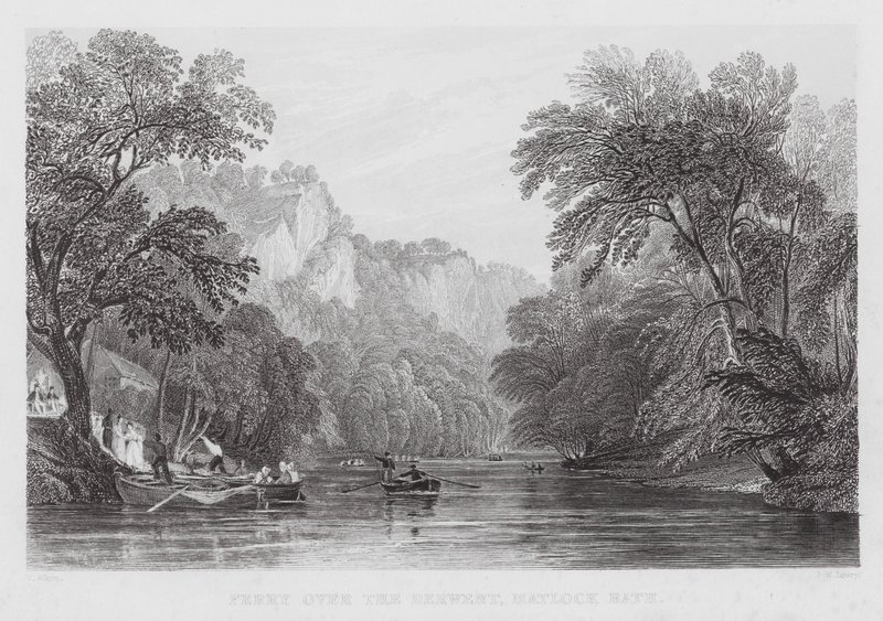 Ferry over the Derwent, Matlock Bath by Thomas (after) Allom