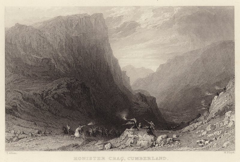 Honister Crag, Cumberland by Thomas (after) Allom