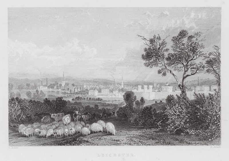 Leicester by Thomas (after) Allom