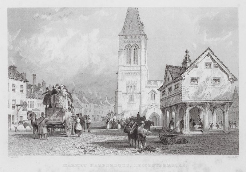 Market Harborough, Leicestershire by Thomas (after) Allom