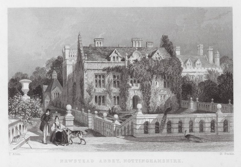 Newstead Abbey, Nottinghamshire by Thomas (after) Allom