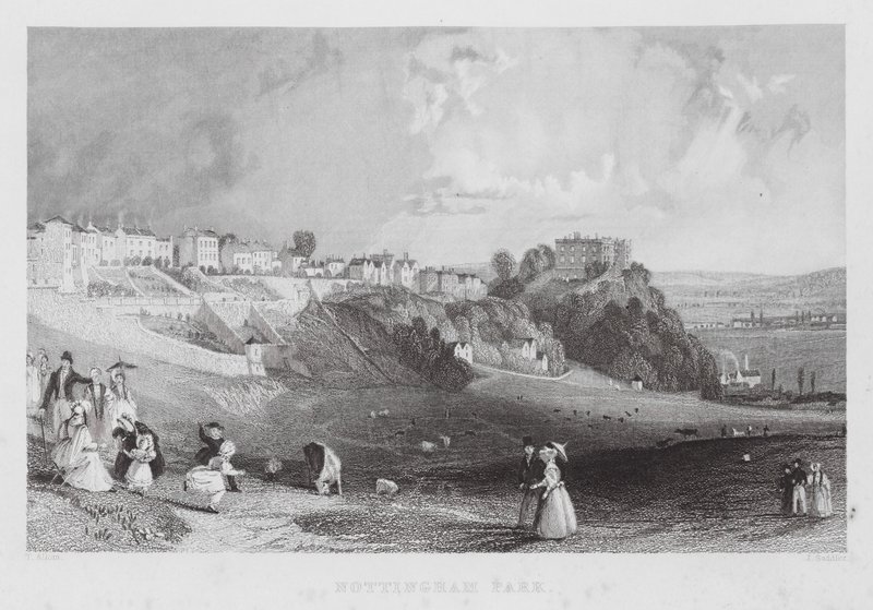 Nottingham Park by Thomas (after) Allom