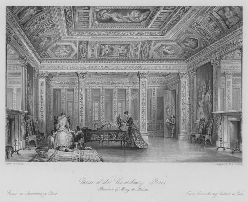 Palace of the Luxembourg, Paris, Boudoir of Mary de Medicis by Thomas (after) Allom