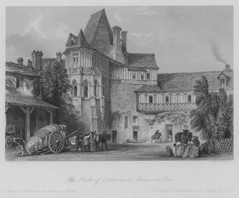 The Baths of Catherine de Medicis, at Blois by Thomas (after) Allom