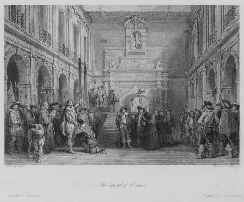 The Capitol of Toulouse by Thomas (after) Allom