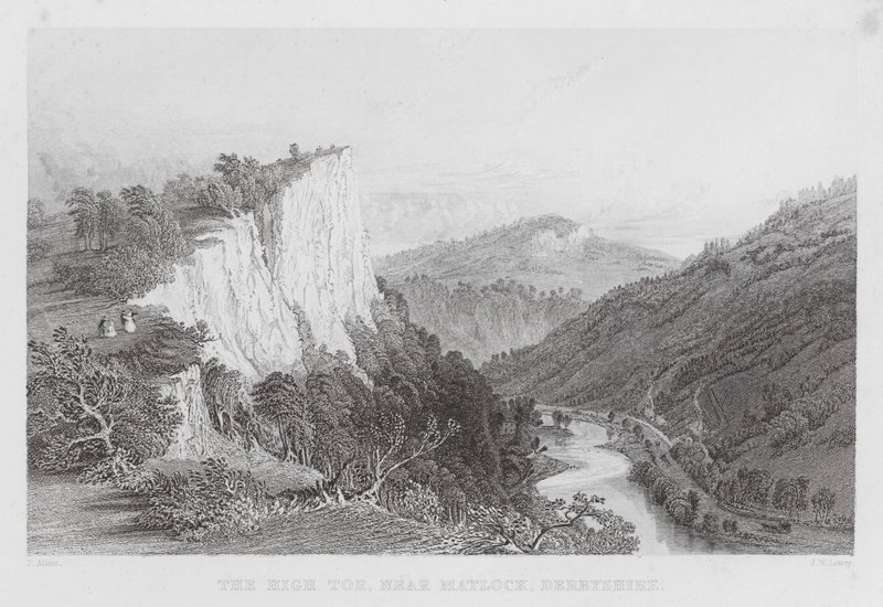 The High Tor, near Matlock, Derbyshire by Thomas (after) Allom