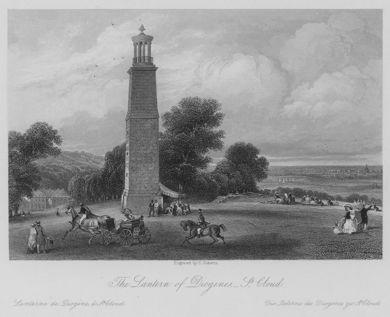 The Lantern of Diogenes, St Cloud by Thomas (after) Allom