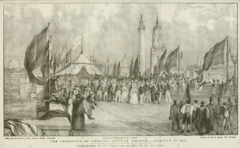 The Ceremony of Opening London Bridge by Thomas (after) Allom
