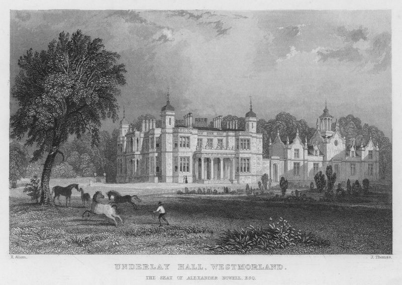 Underlay Hall, Westmorland, the Seat of Alexander Nowell (engraving) by Thomas (after) Allom