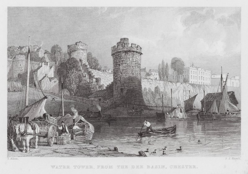 Water Tower, from the Dee Basin, Chester by Thomas (after) Allom