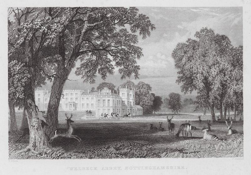 Welbeck Abbey, Nottinghamshire by Thomas (after) Allom