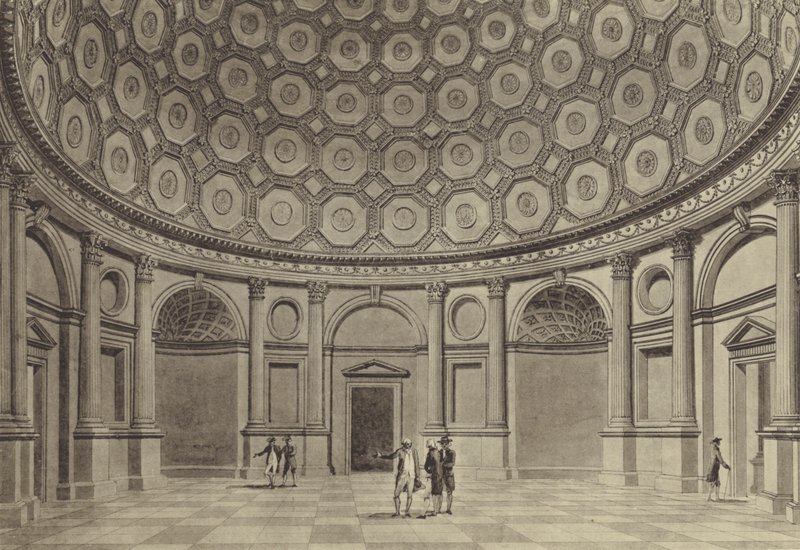 Brokers’ Exchange, Sir Robert Taylor’s Rotunda, Bank of England by Thomas (after) Malton