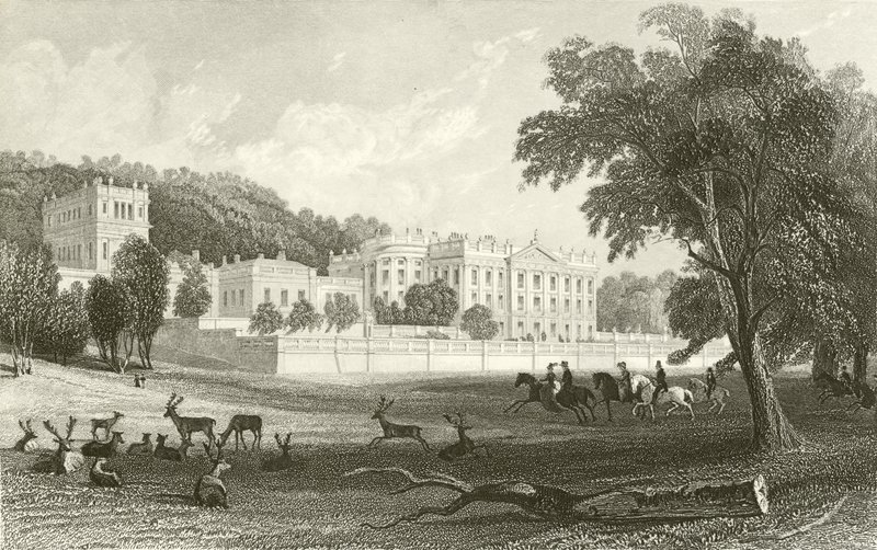 Chatsworth, Derbyshire by Thomas Allom