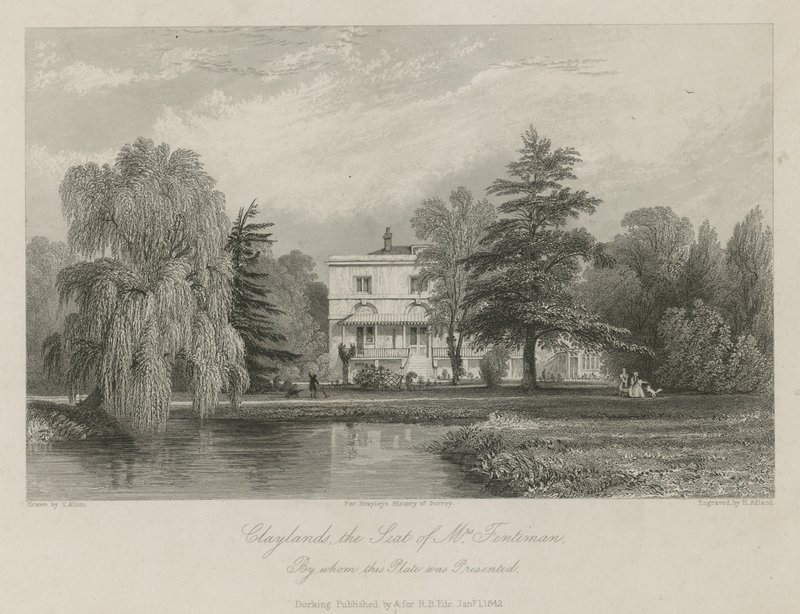 Claylands, the Seat of Mrs Fentima by Thomas Allom