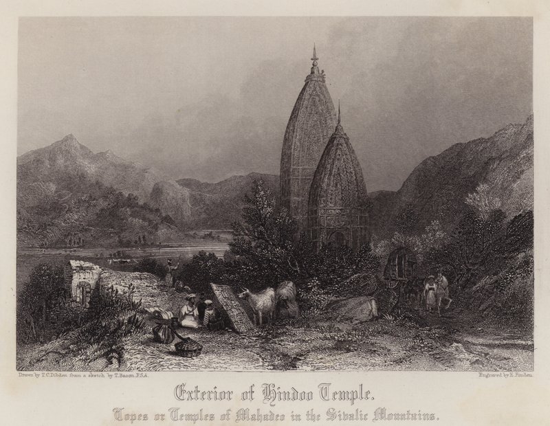 Exterior of Hindoo Temple by Thomas Colman (after) Dibdin