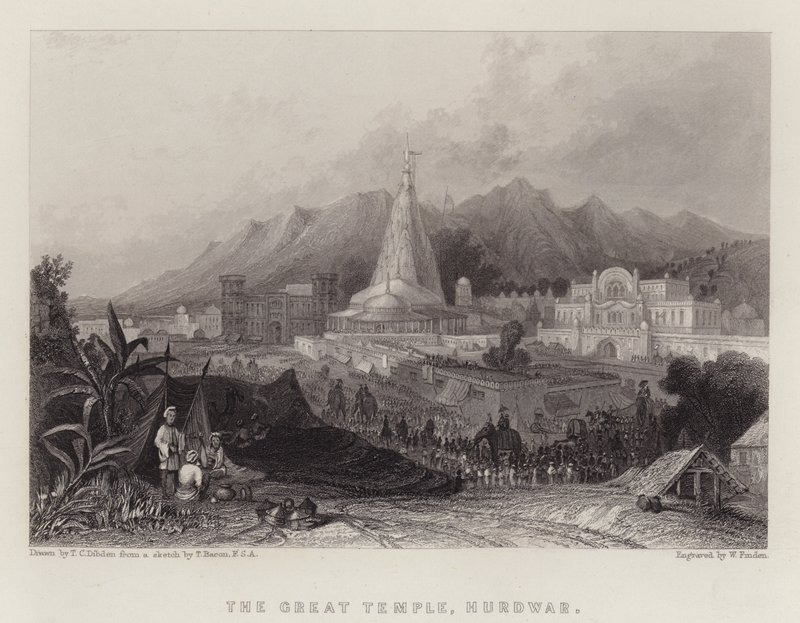 The Great Temple, Hurdwar by Thomas Colman (after) Dibdin