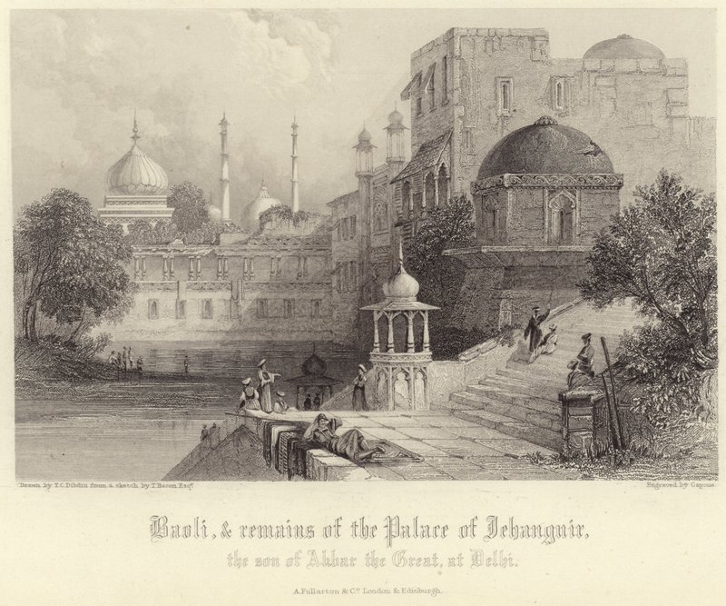 Baoli and Remains of the Palace of Jehanguir by Thomas Colman Dibdin