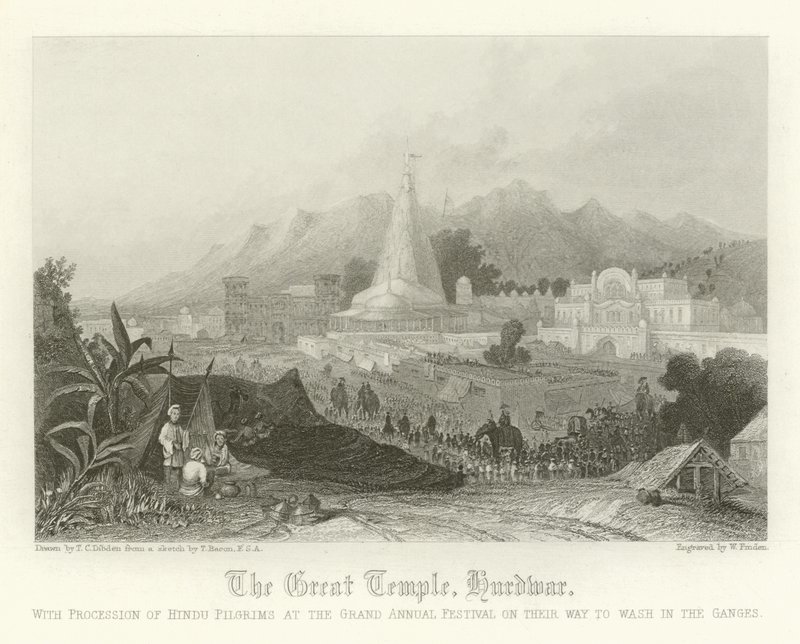 The Great Temple, Hurdwar, India by Thomas Colman Dibdin