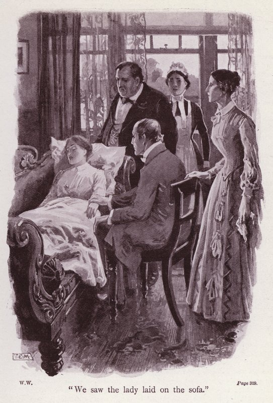 Illustration for The Woman In White by Wilkie Collins by Thomas Eyre Macklin