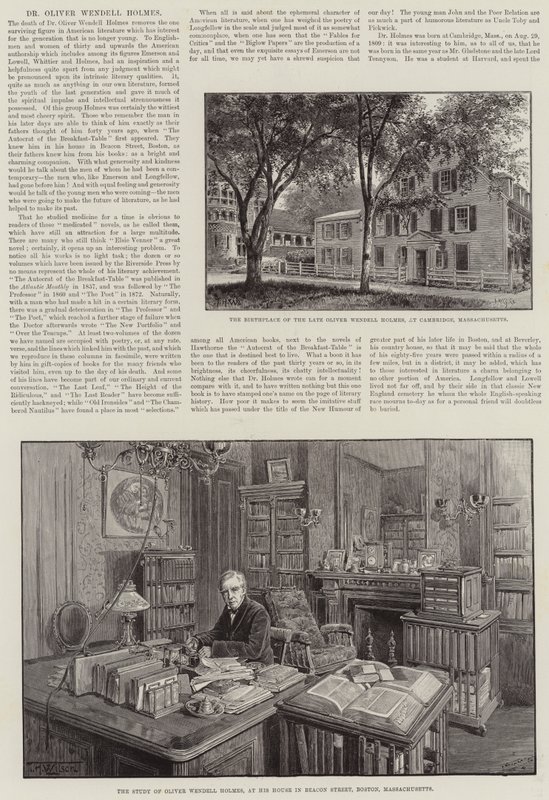 Dr Oliver Wendell Holmes by Thomas Harrington Wilson