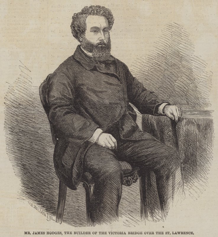 Mr James Hodges, the Builder of the Victoria Bridge over the St Lawrence by Thomas Harrington Wilson
