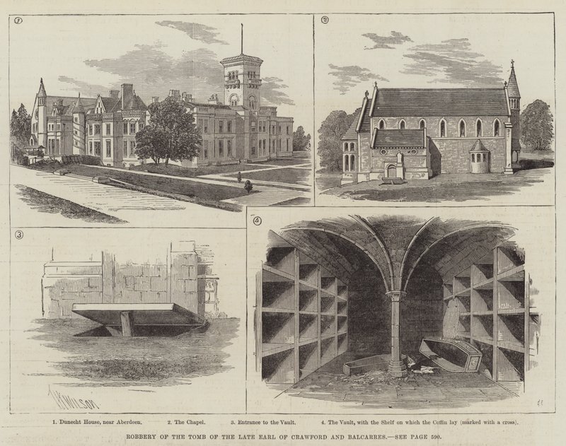 Robbery of the Tomb of the late Earl of Crawford and Balcarres by Thomas Harrington Wilson
