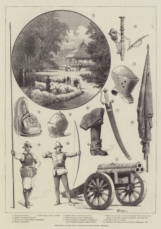 Sketches at the Royal Military Exhibition, Chelsea by Thomas Harrington Wilson