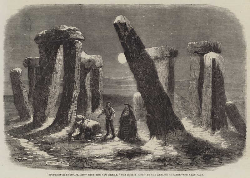 Stonehenge by Moonlight, from the New Drama, The Borgia Ring, at the Adelphi Theatre by Thomas Harrington Wilson