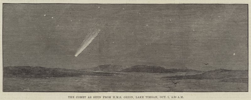 The Comet as seen from HMS Orion, Lake Timsah, 1 October, 4.30 am by Thomas Harrington Wilson
