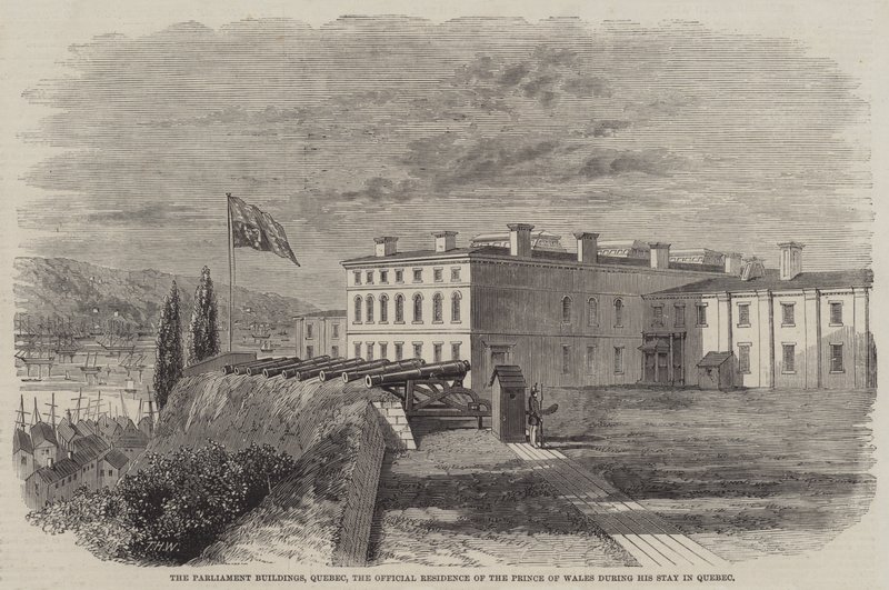 The Parliament Buildings, Quebec, the Official Residence of the Prince of Wales during his Stay in Quebec by Thomas Harrington Wilson