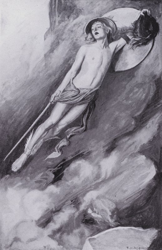 Perseus Sprang into the Air Aloft by Thomas Heath Robinson