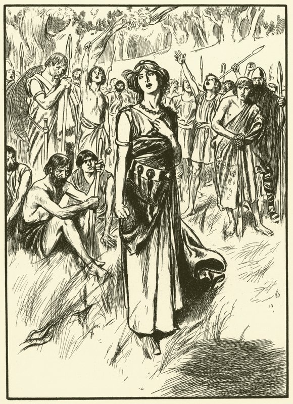 Queen Boadicea and Her Soldiers by Thomas Heath Robinson