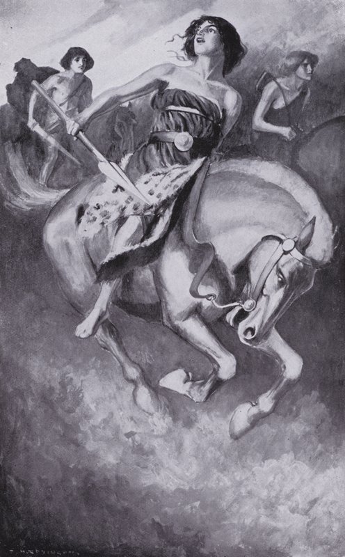 Theseus Drove Back the Famous Amazons by Thomas Heath Robinson