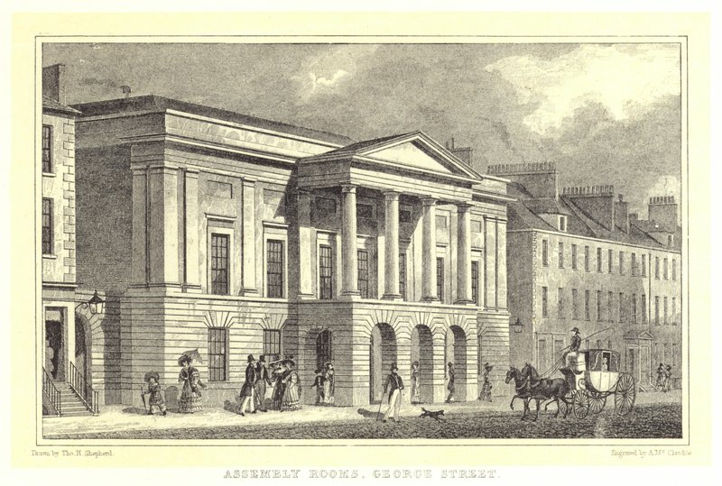 Assembly Rooms, George Street by Thomas Hosmer (after) Shepherd