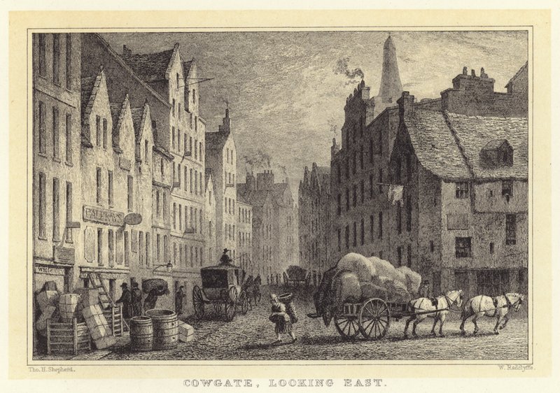 Cowgate, Looking East by Thomas Hosmer (after) Shepherd