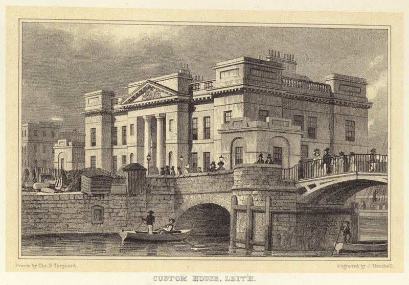 Custom House, Leith by Thomas Hosmer (after) Shepherd