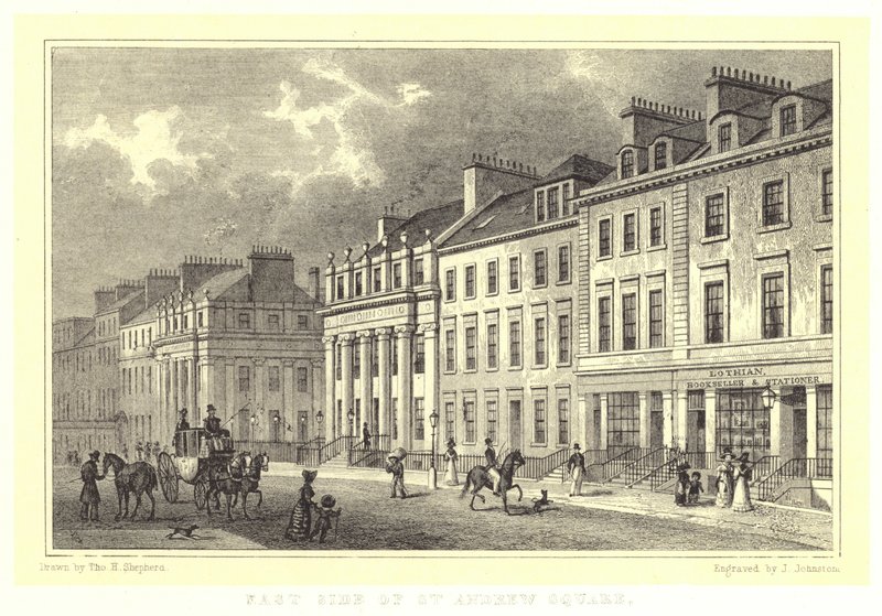 East Side of St Andrew Square by Thomas Hosmer (after) Shepherd