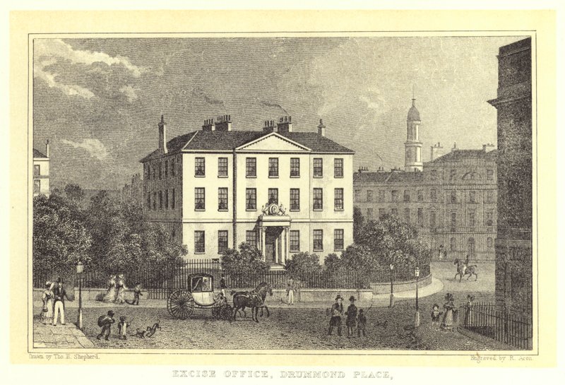 Excise Office, Drummond Place by Thomas Hosmer (after) Shepherd