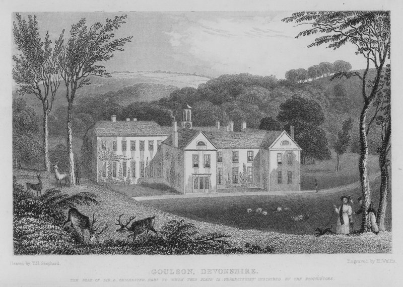 Goulson, Devonshire (engraving) by Thomas Hosmer (after) Shepherd