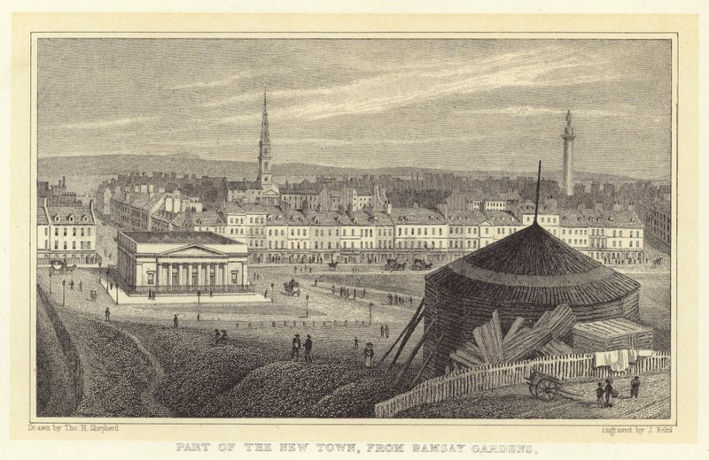 Part of the New Town, from Ramsay Gardens by Thomas Hosmer (after) Shepherd