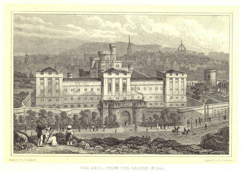 The Jail, from the Calton Hill by Thomas Hosmer (after) Shepherd