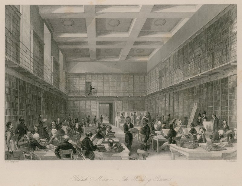 British Museum, The Reading Room by Thomas Hosmer Shepherd