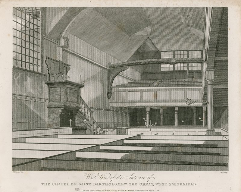 Chapel of St Bartolomew the Great, West Smithfield by Thomas Hosmer Shepherd