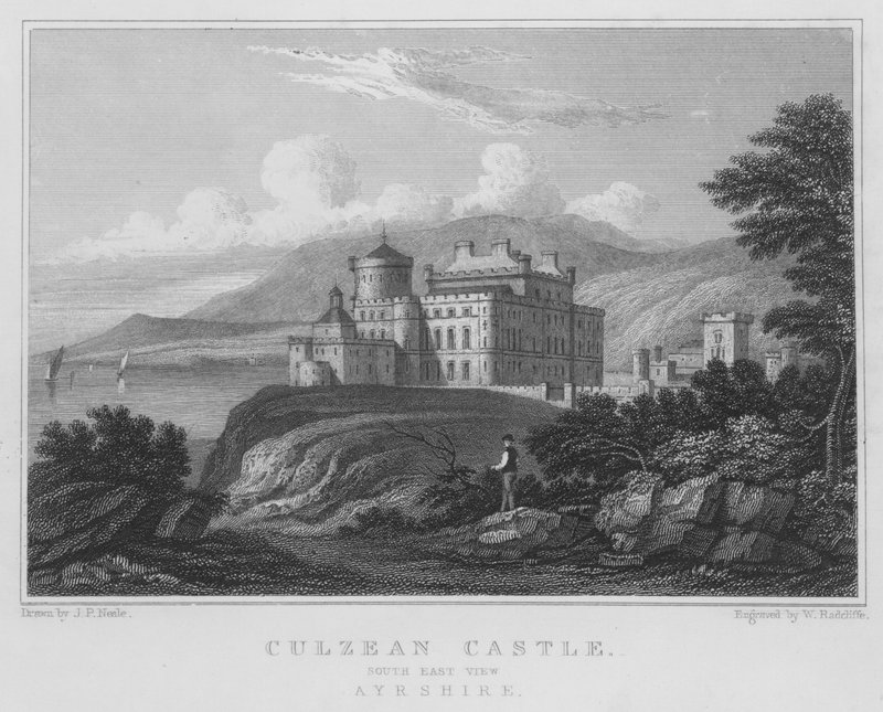 Culzean Castle, South East View, Ayrshire by Thomas Hosmer Shepherd