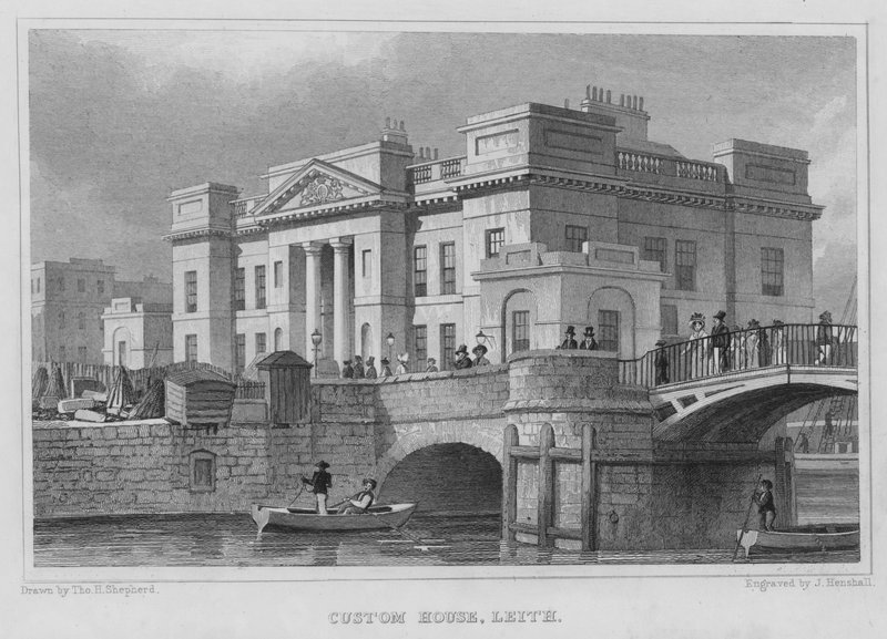 Custom House, Leith by Thomas Hosmer Shepherd