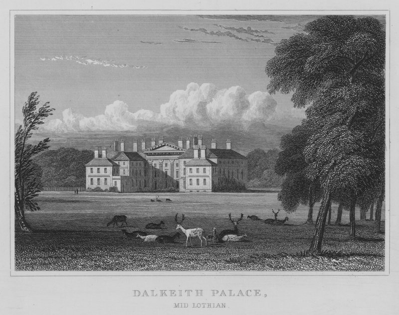 Dalkeith Palace, Mid Lothian (engraving) by Thomas Hosmer Shepherd