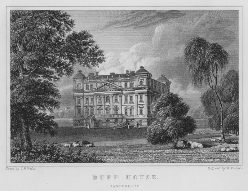 Duff House, Banffshire by Thomas Hosmer Shepherd